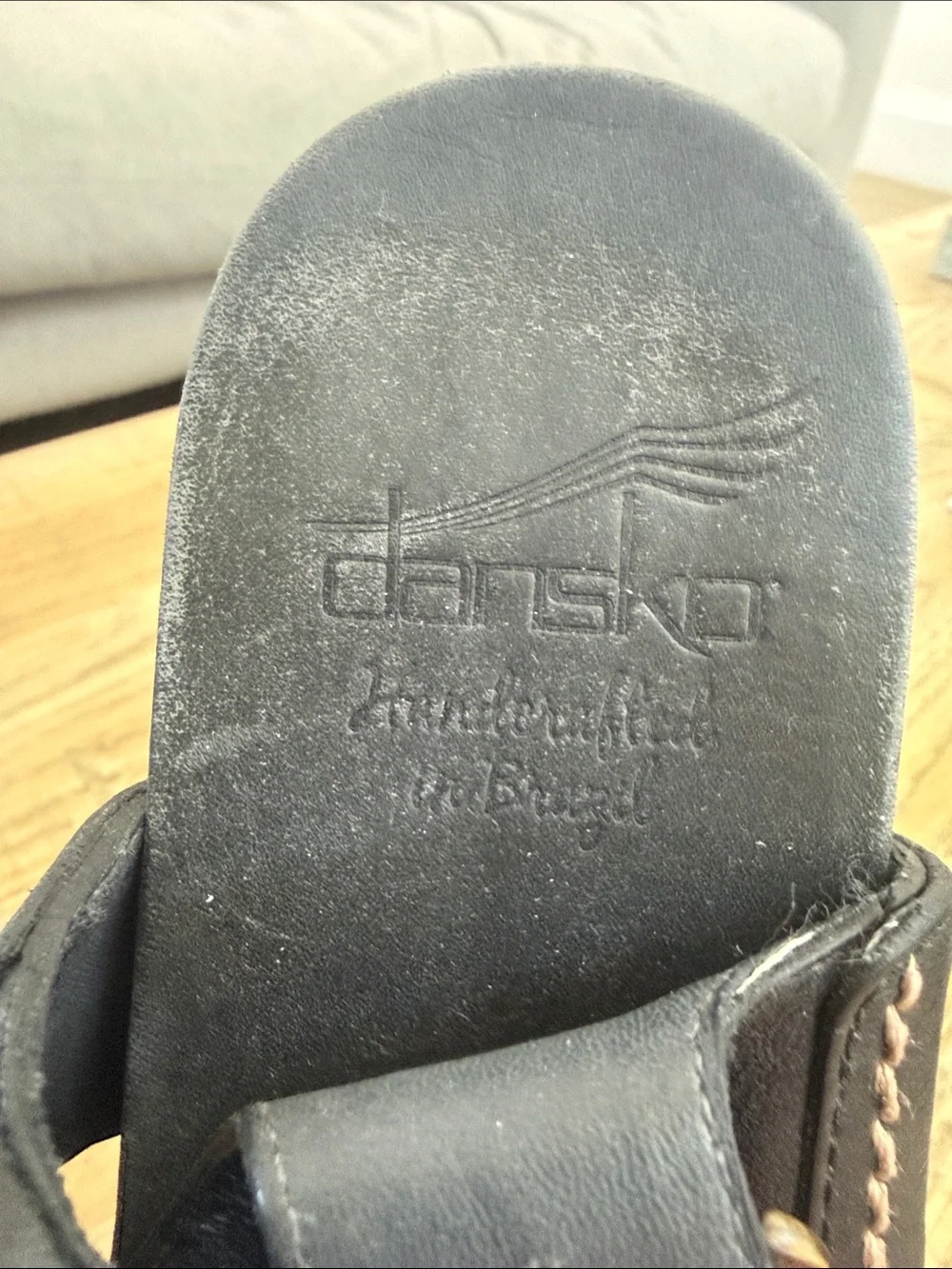 Dansko Women's Authentic Open-Toe Wooden Wedge Sandals size 38